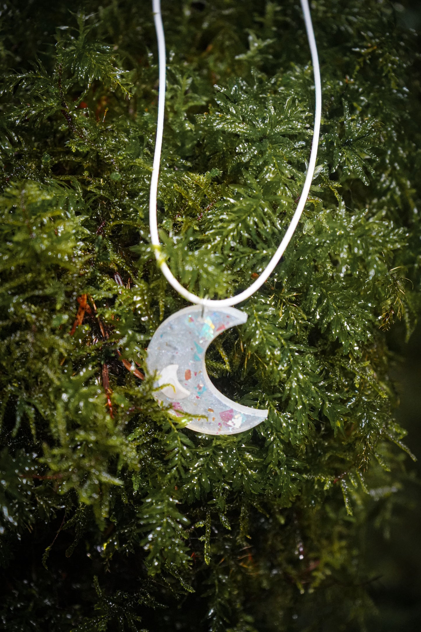 Collier🌙 Serments de Lune🌙Couleur blanche