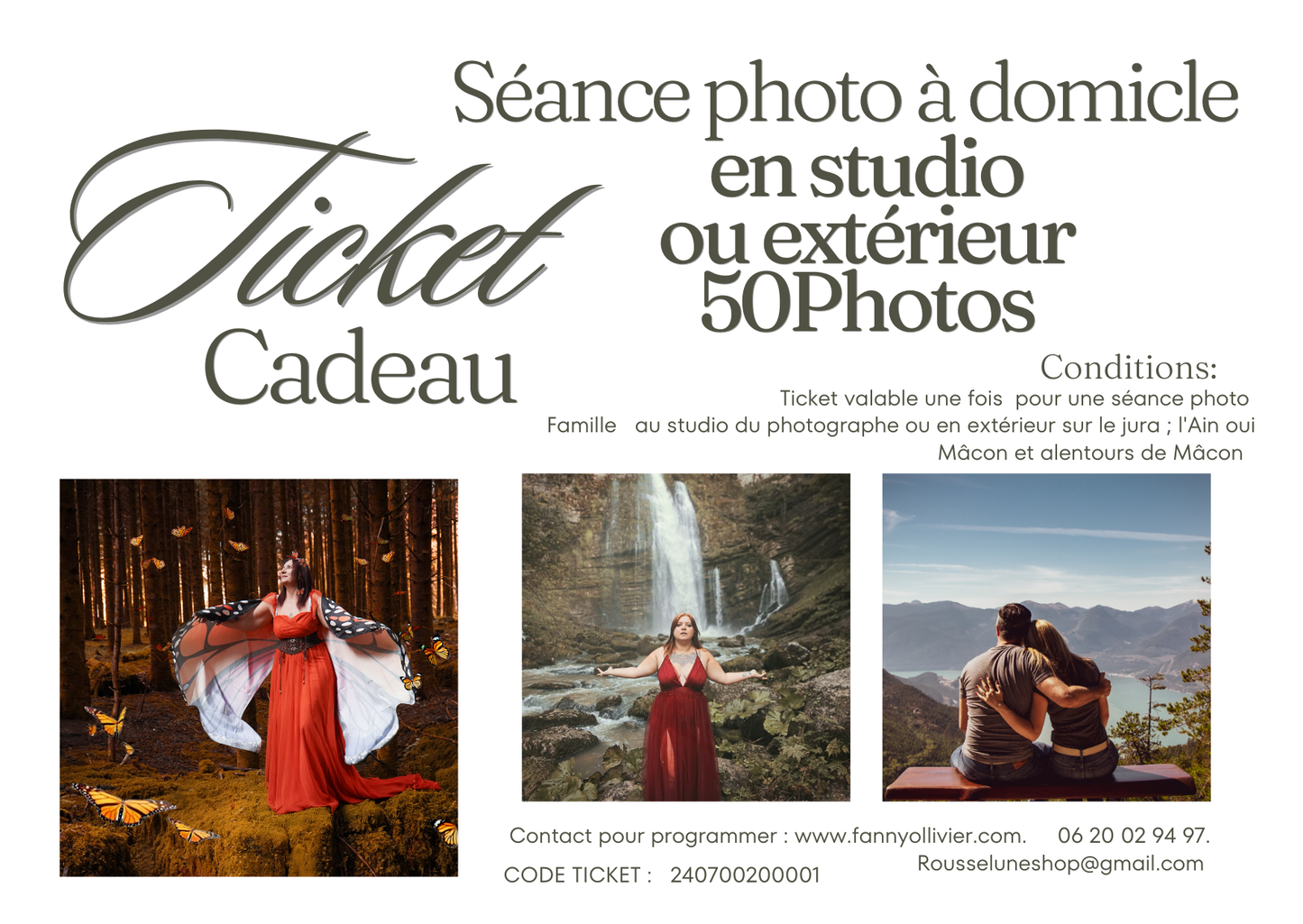 Ticket Cadeau - Séance photo 50 photos