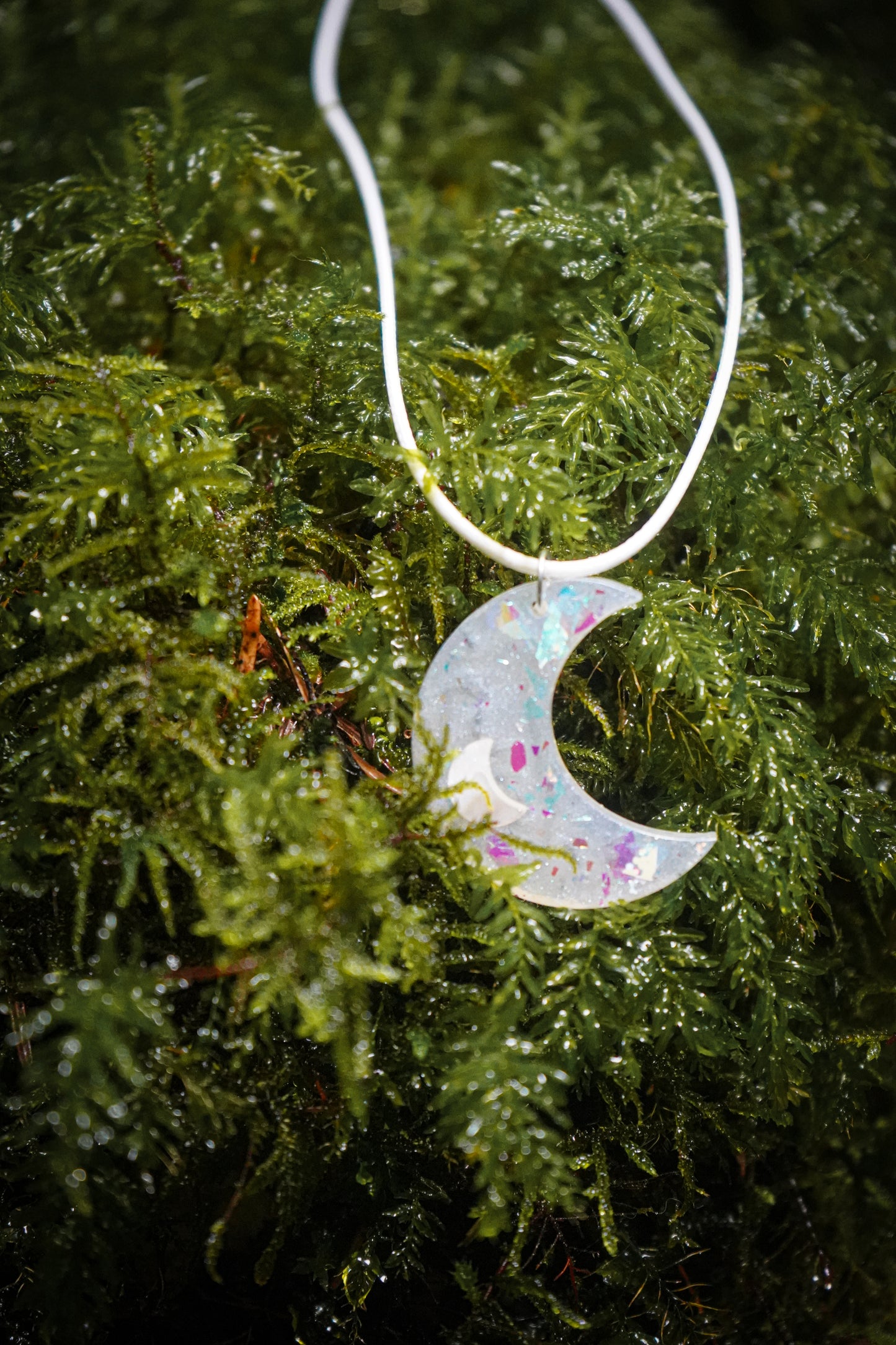 Collier🌙 Serments de Lune🌙Couleur blanche
