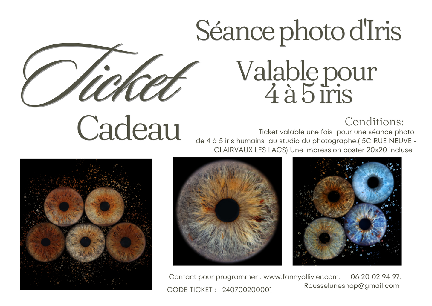 Ticket Cadeau - Séance Iris  - PACK FAMILLE