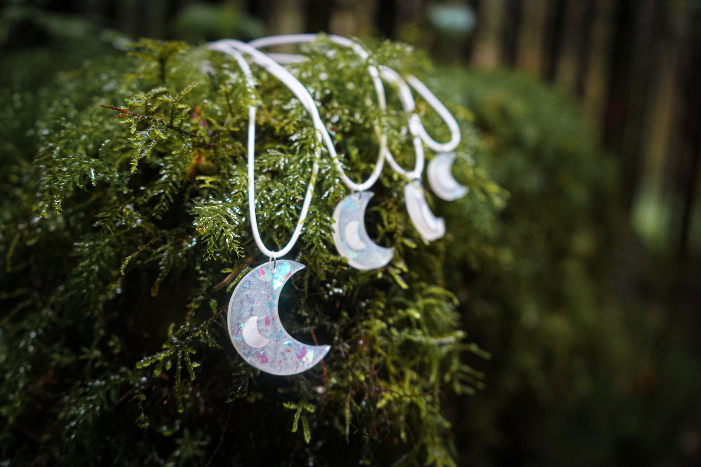 Collier🌙 Serments de Lune🌙Couleur blanche